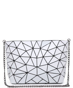 Geometric Crossbody Bag 8015 WHITE